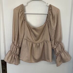 Elegant Tan Women's Top Molly green